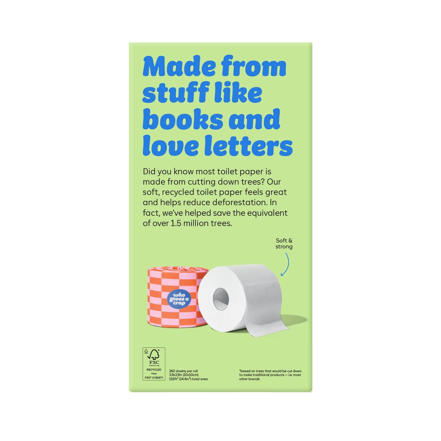 100% Recycled Toilet Paper (4 Pack)