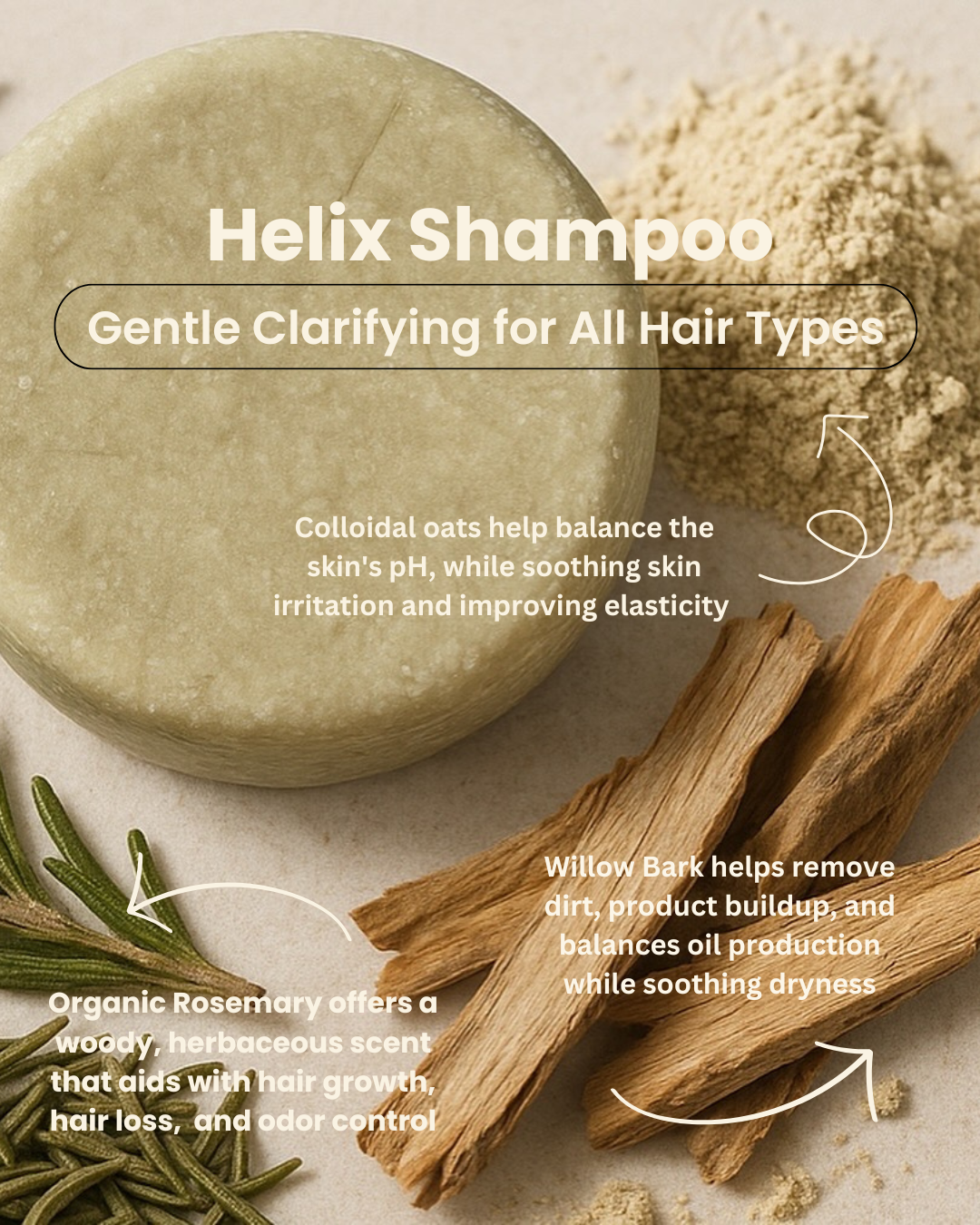 Helix Solid Shampoo, Gentle Clarifying for All Hair Types
