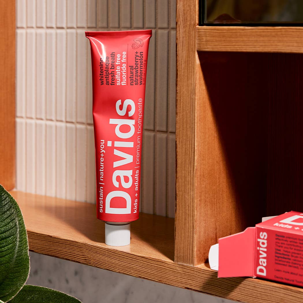 Davids Toothpaste Strawberry-Watermelon 5oz
