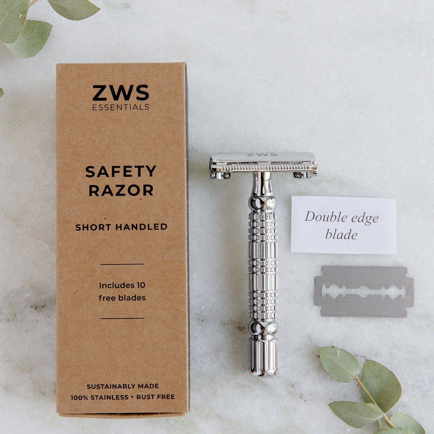 Zero Waste Safety Razor - Sustainable Razor - 10 Free Blades