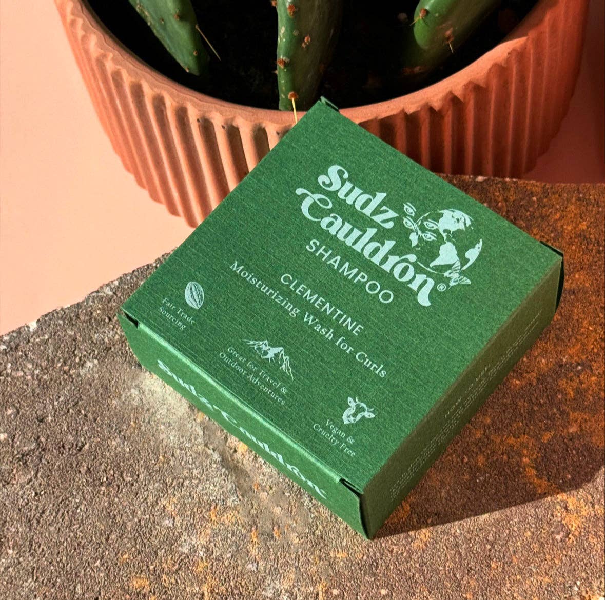 Clementine Solid Shampoo, Moisturizing Wash for Curls