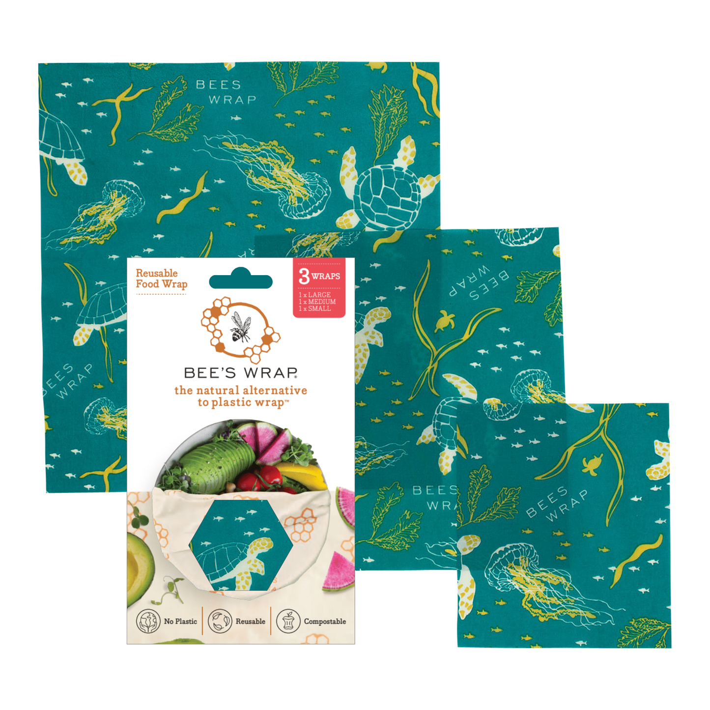 Bee's Wrap® Oceans - Assorted 3 Pack