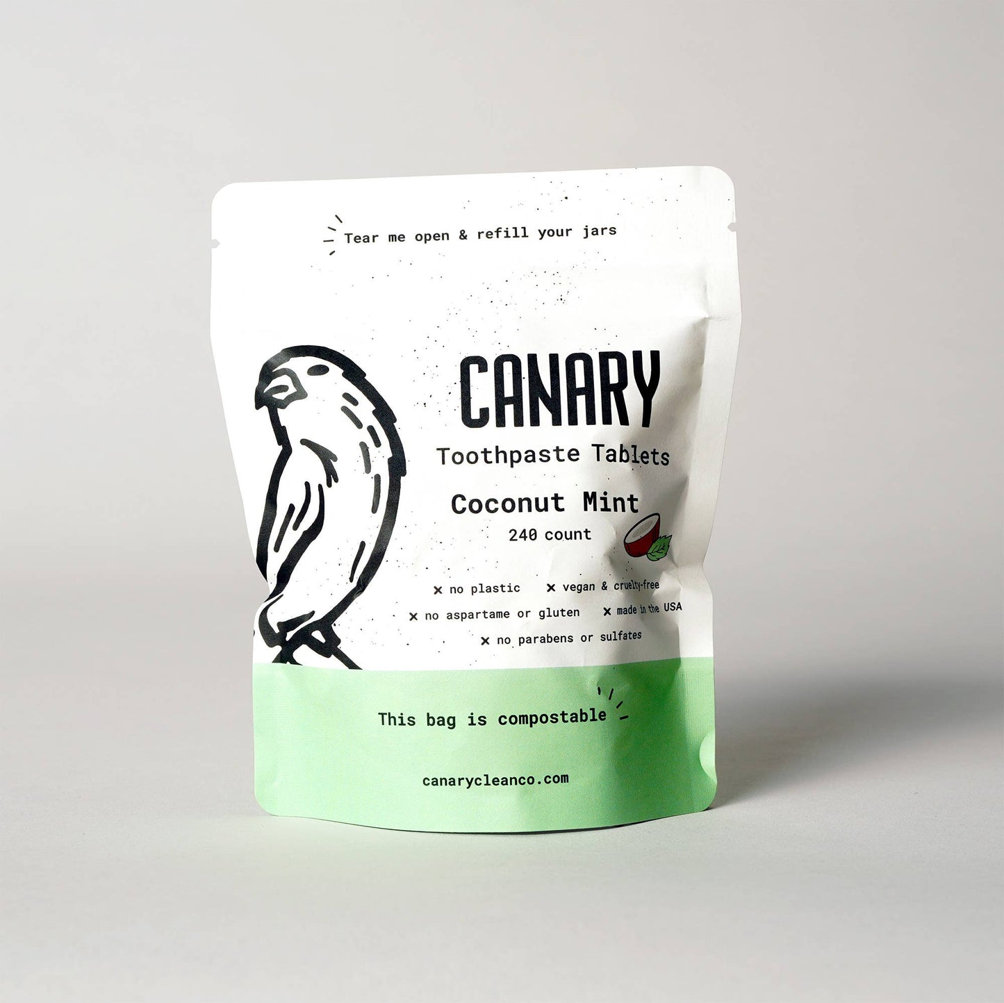 Coconut Mint Toothpaste Tablets