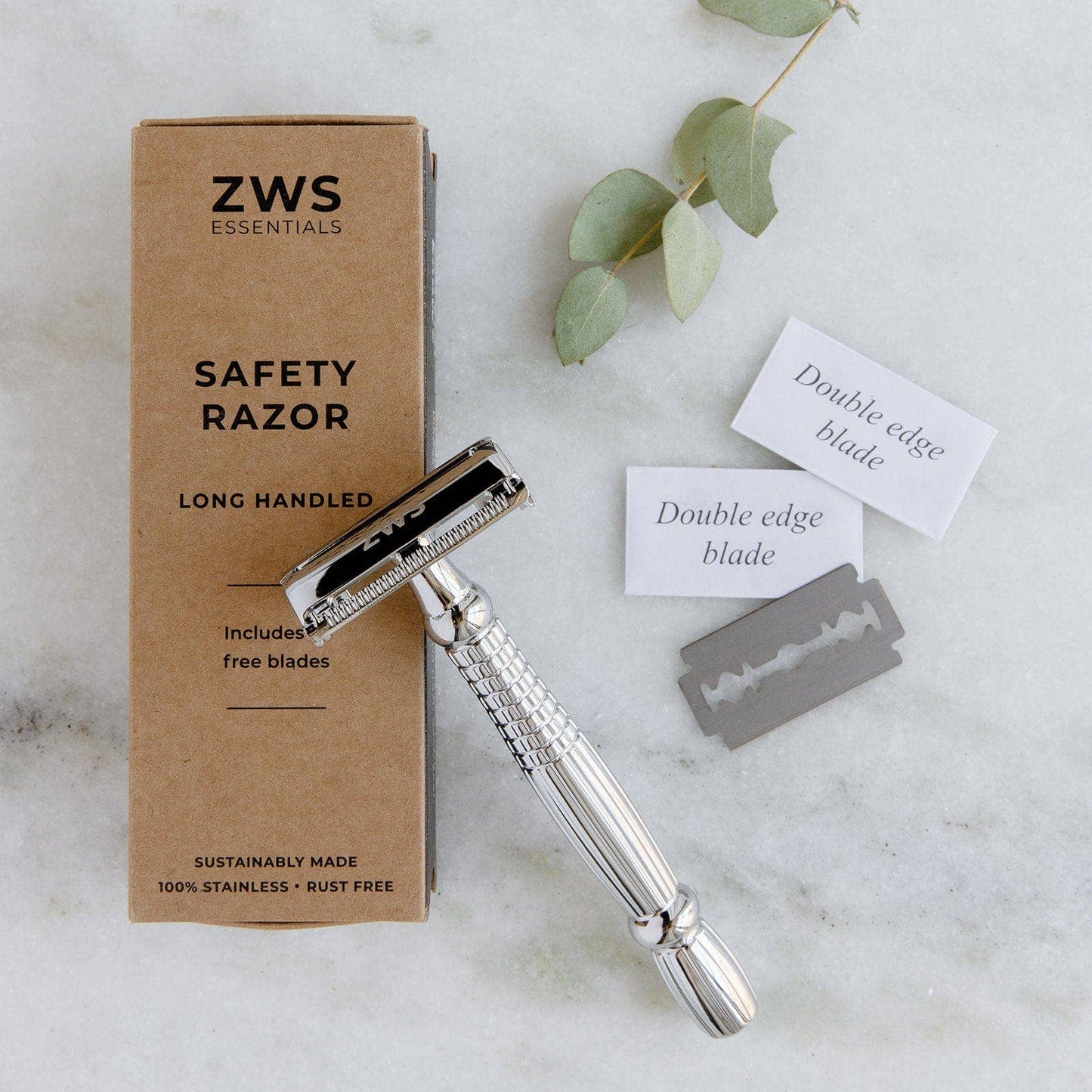 Zero Waste Safety Razor - Sustainable Razor - 10 Free Blades