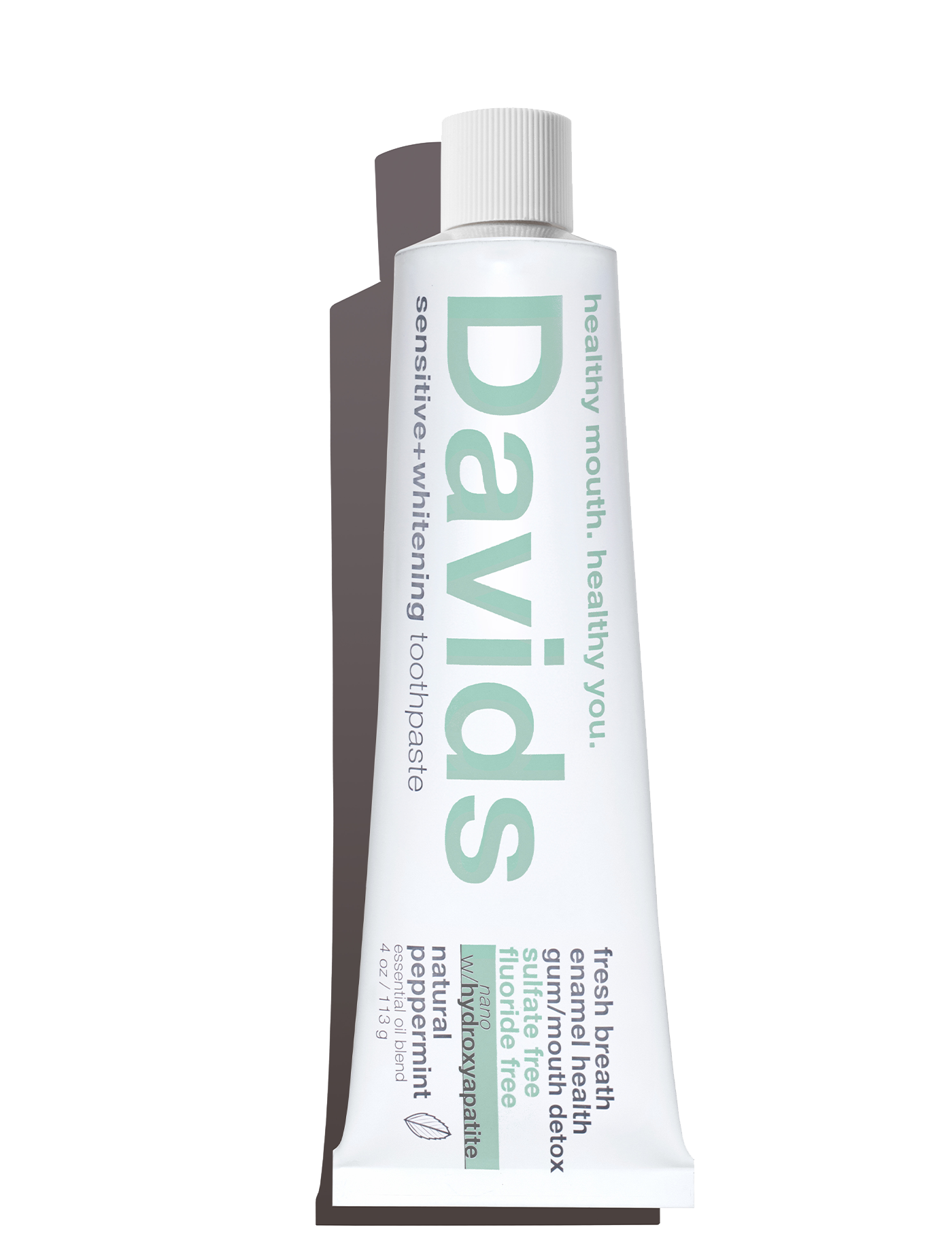 Davids Nano-hydroxyapatite Toothpaste Peppermint 4 oz (For Sensitivity/Whitening)