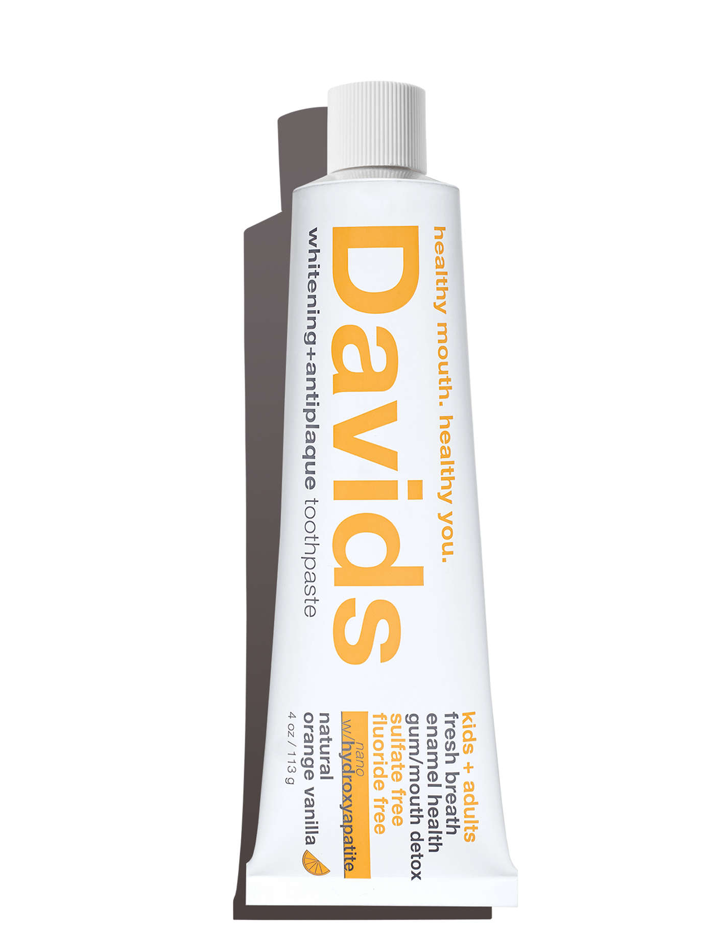 Davids Nano-hydroxyapatite Toothpaste Orange Vanilla 4oz