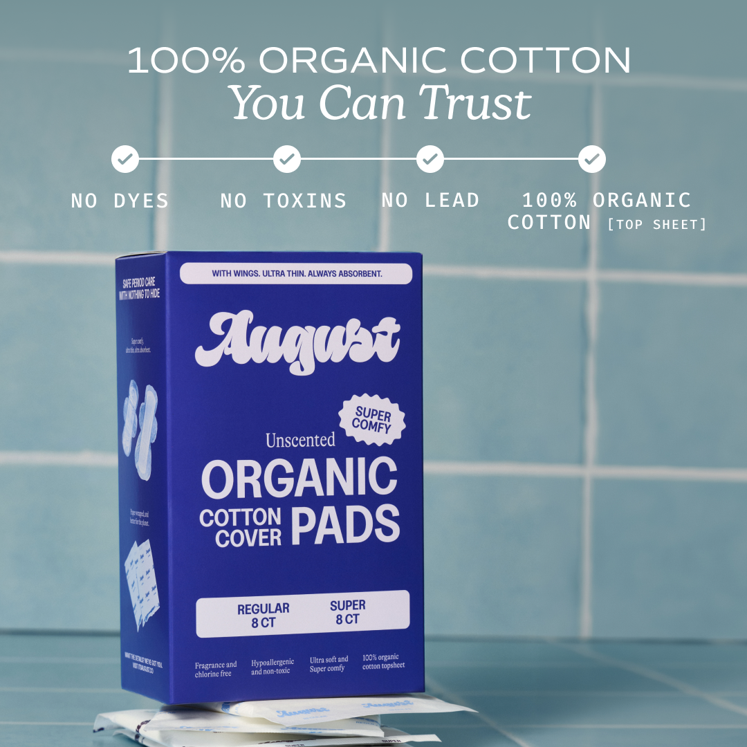 August 16ct Sustainable Regular & Super Pads w/ Wings