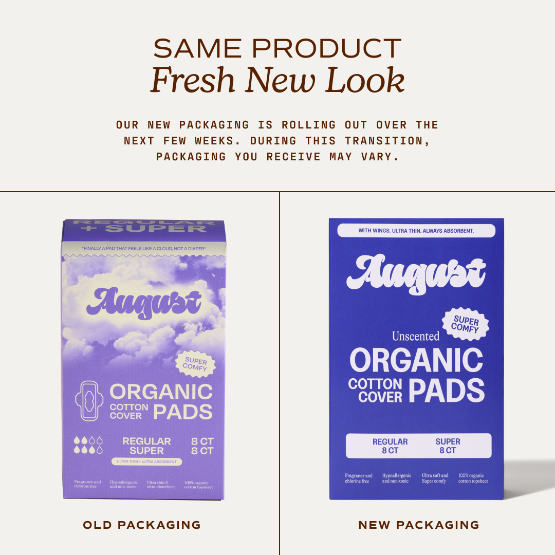 August 16ct Sustainable Regular & Super Pads w/ Wings