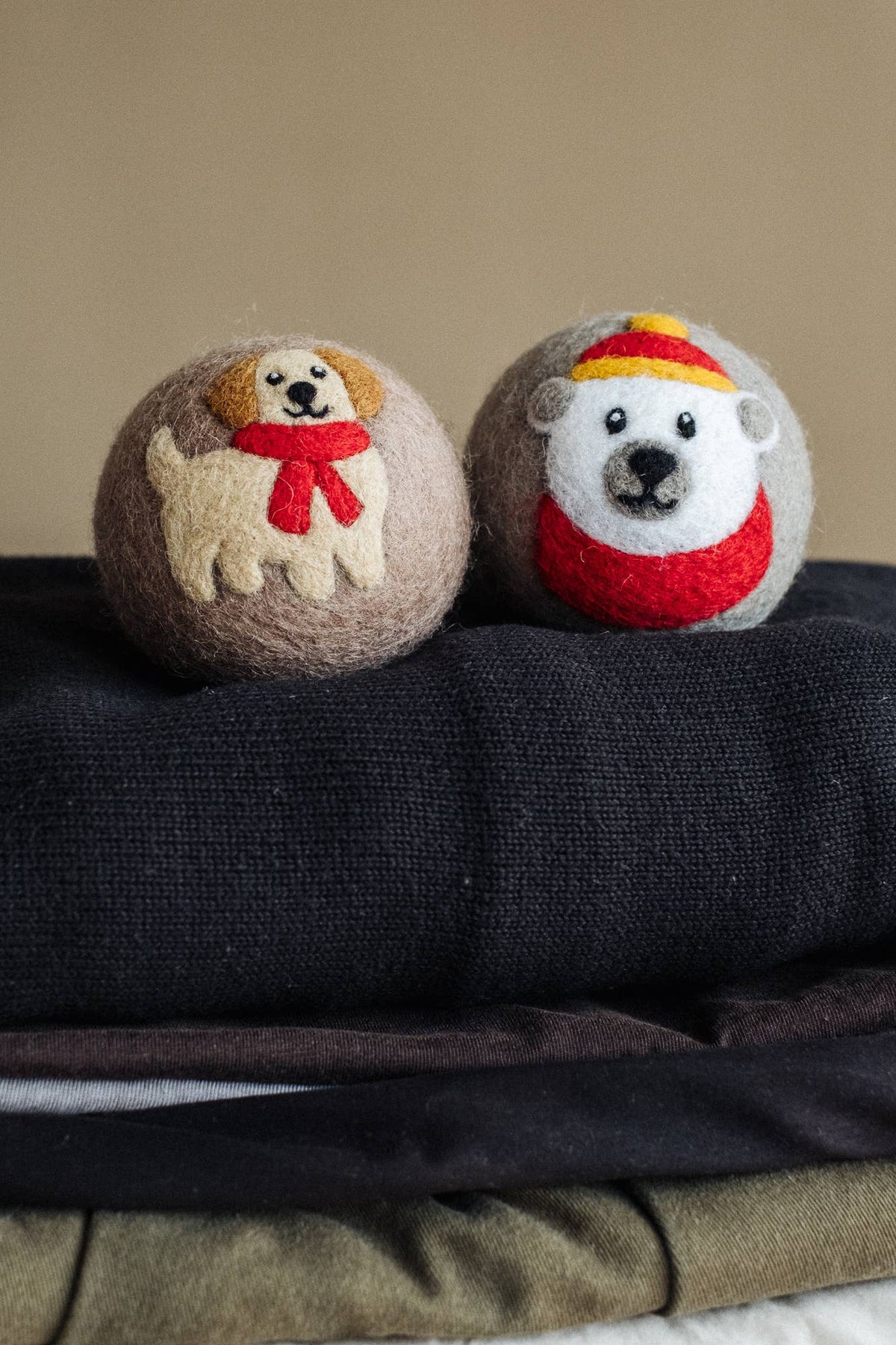 Holiday Dryer Balls Natural Wool