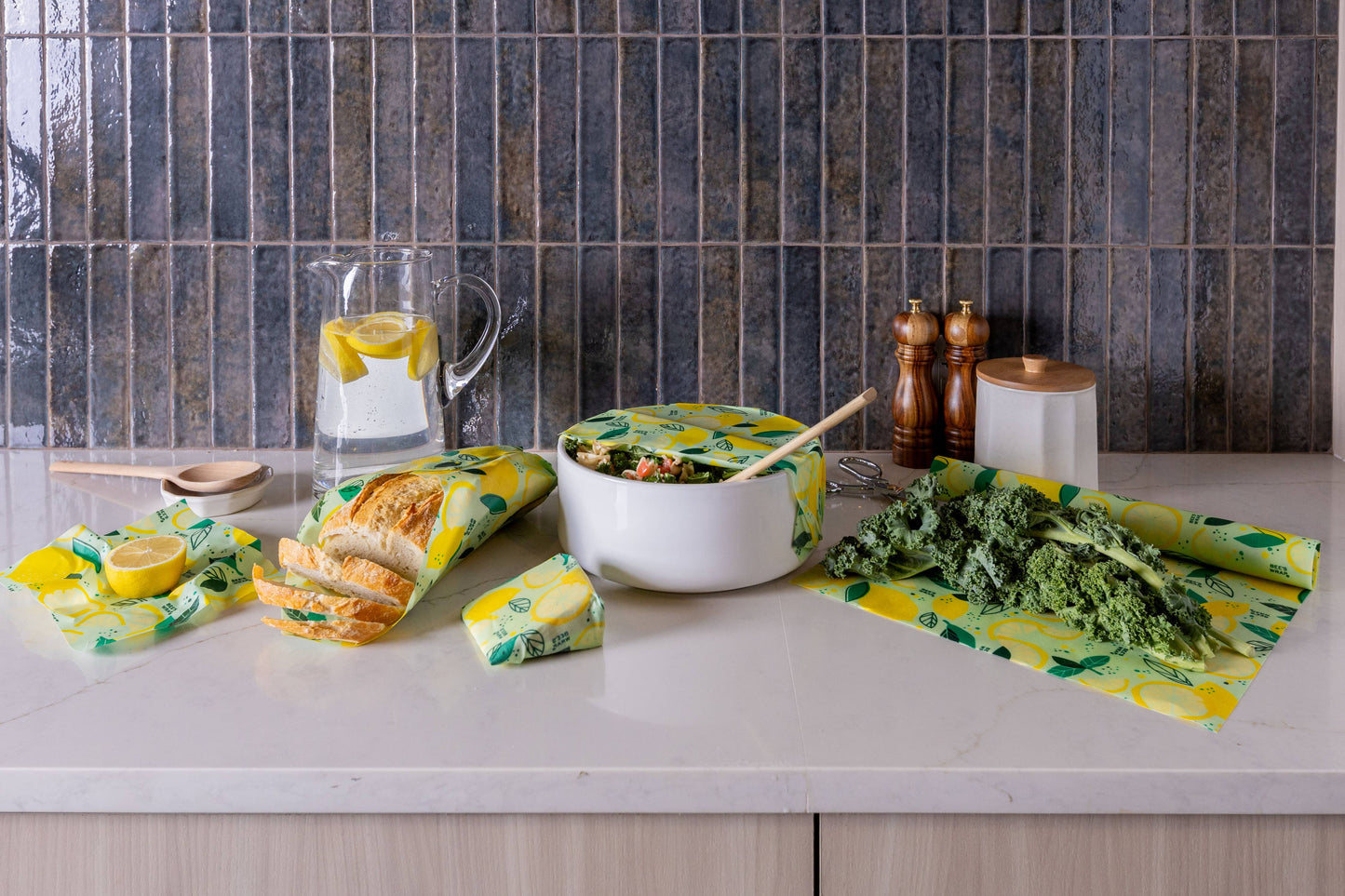Bees Wrap Reusable Beeswax Food Wraps 3 Pack - Fresh Squeeze