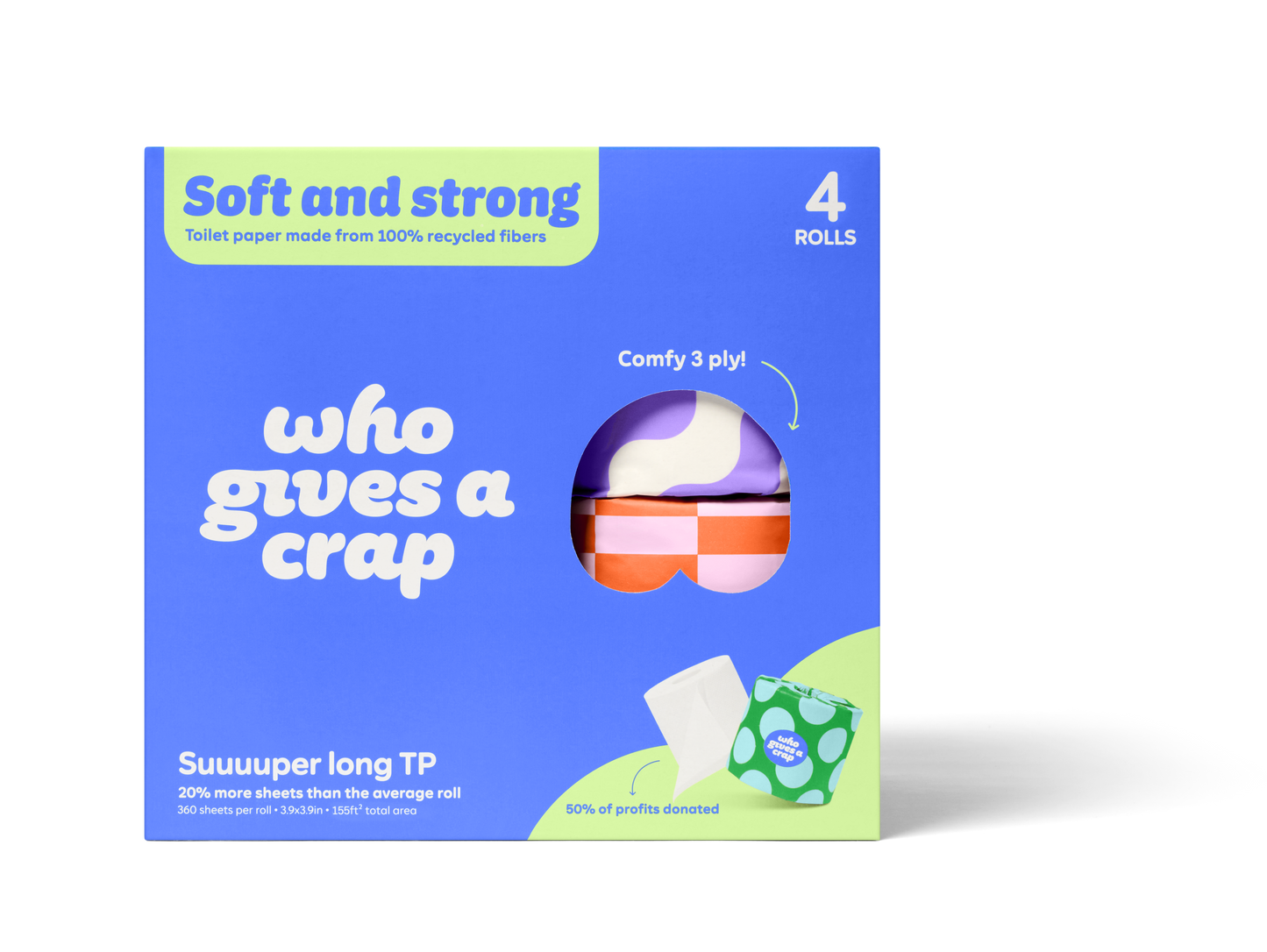 100% Recycled Toilet Paper (4 Pack)