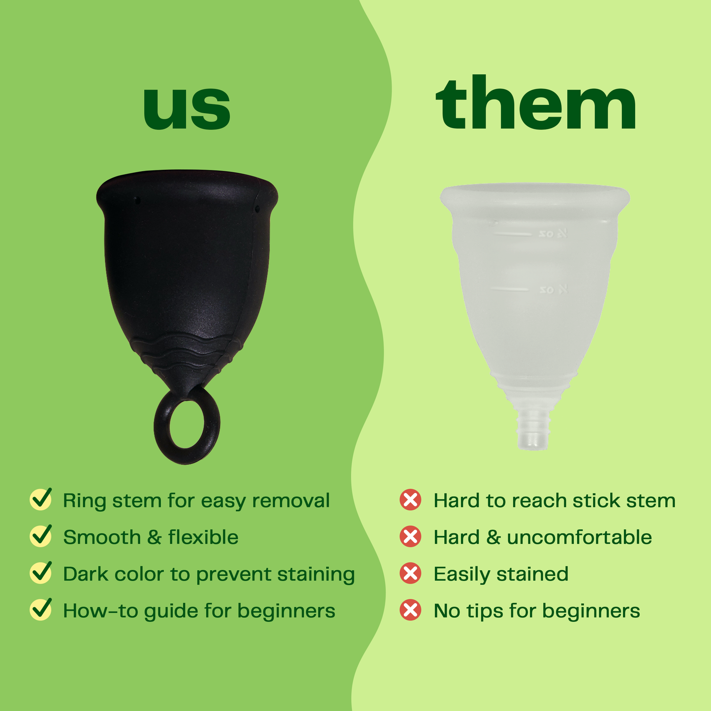 Viv Menstrual Cup - Reusable Silicone Period Cup