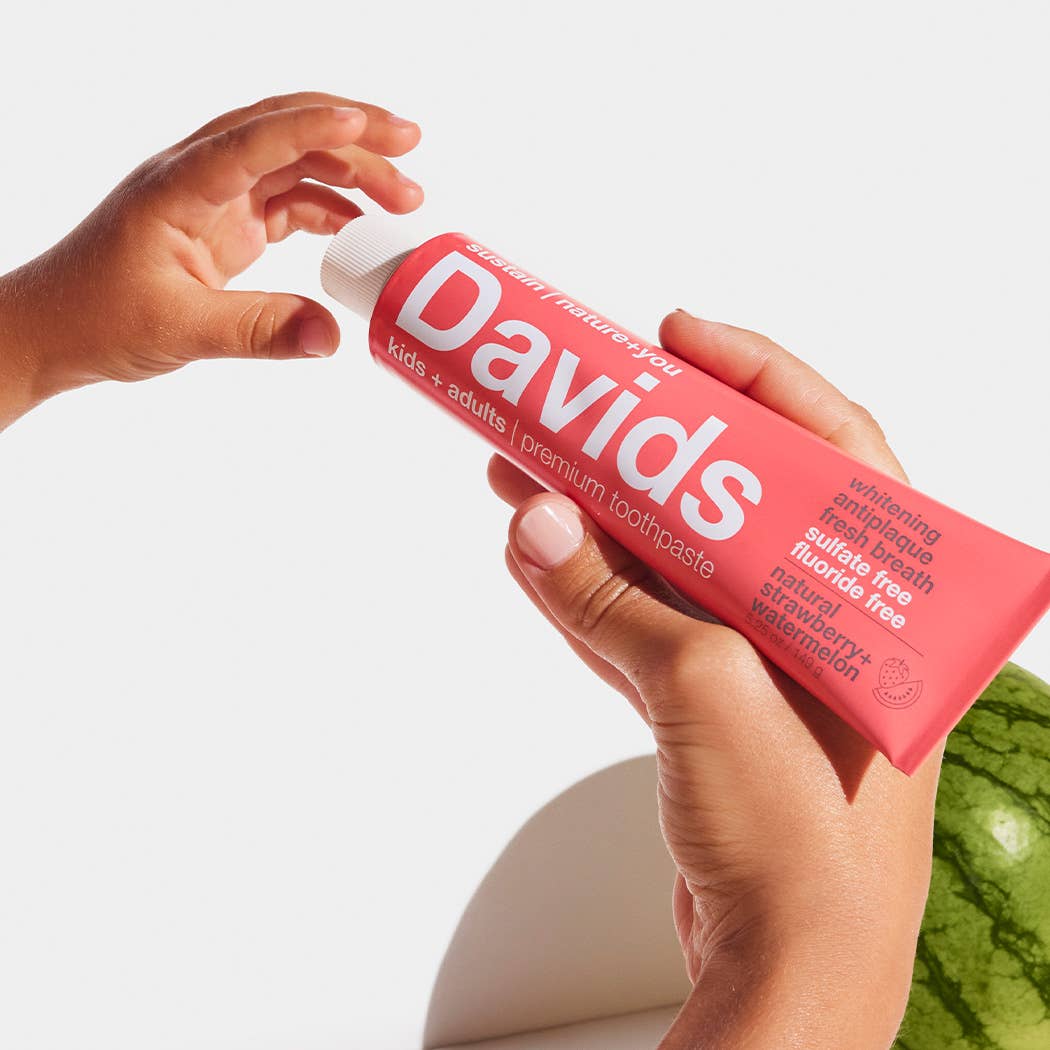 Davids Toothpaste Strawberry-Watermelon 5oz
