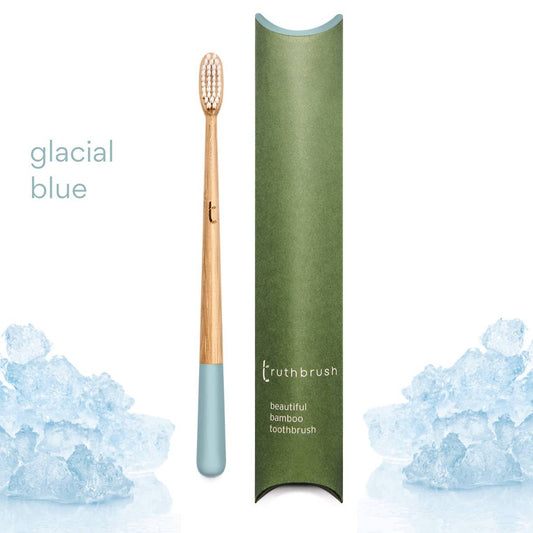 Glacial Blue Truthbrush with Medium Castor Oil Bristles