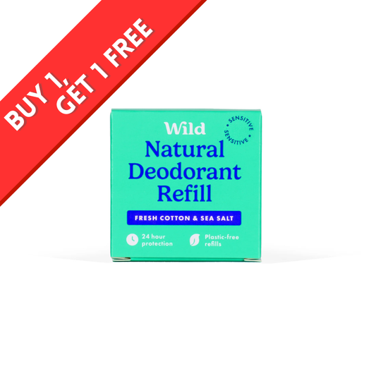 Wild Sensitive Fresh Cotton & Sea Salt Deo Refill 40g (1 pack)