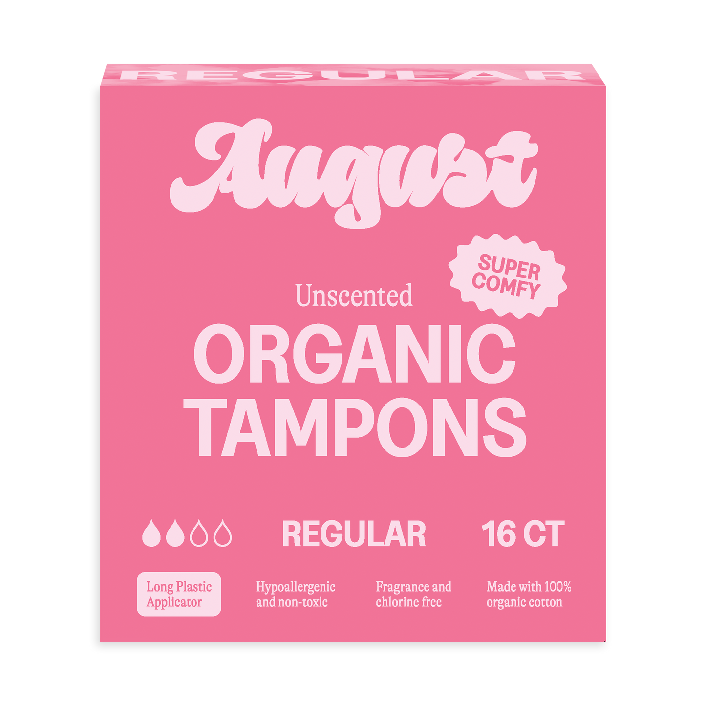 August 16ct Sustainable Regular Tampons