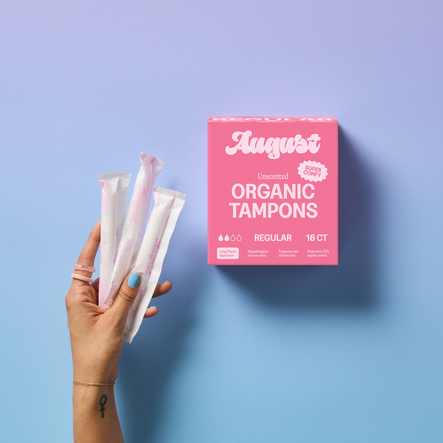 August 16ct Sustainable Regular Tampons