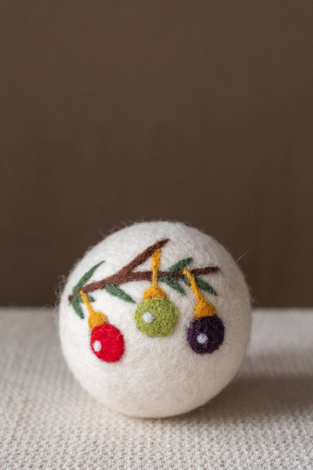 Holiday Dryer Balls Natural Wool