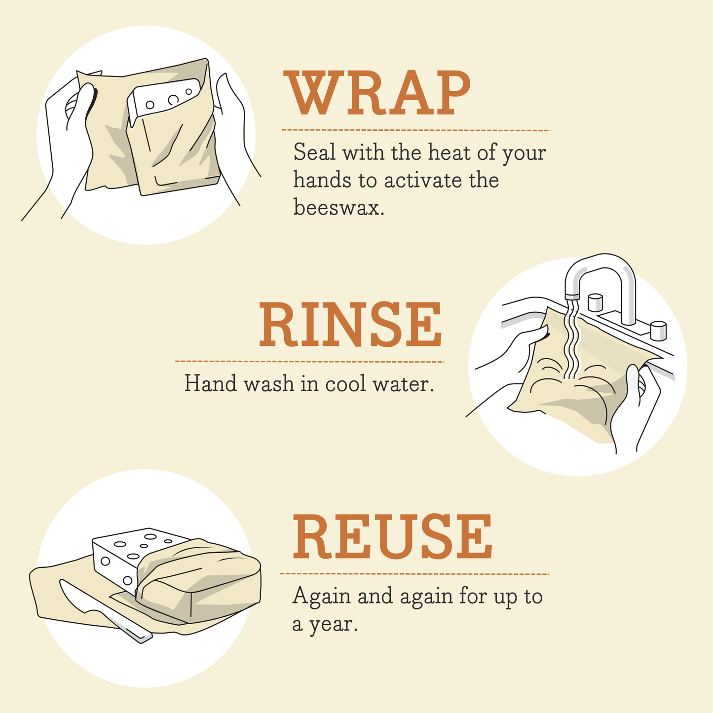 Bee's Wrap® Meadow Magic (Vegan! Plant Based Wax) - Assorted 3 Pack