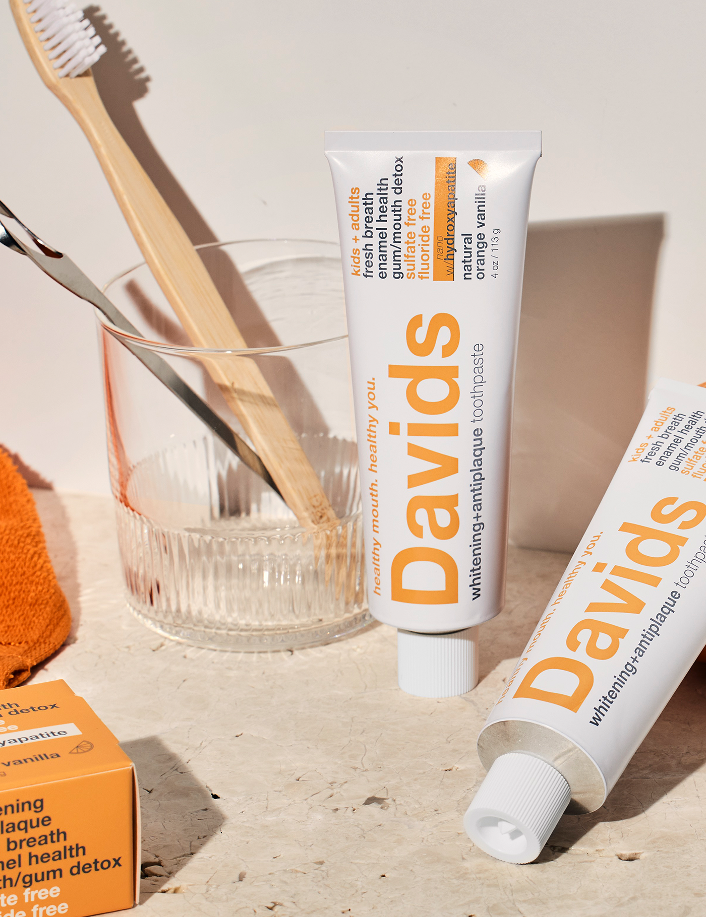 Davids Nano-hydroxyapatite Toothpaste Orange Vanilla 4oz
