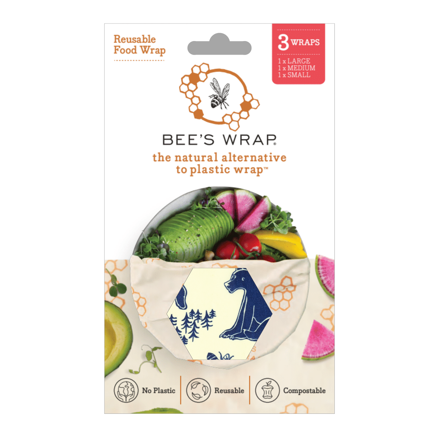Bee's Wrap® Bees & Bears - Assorted 3 Pack
