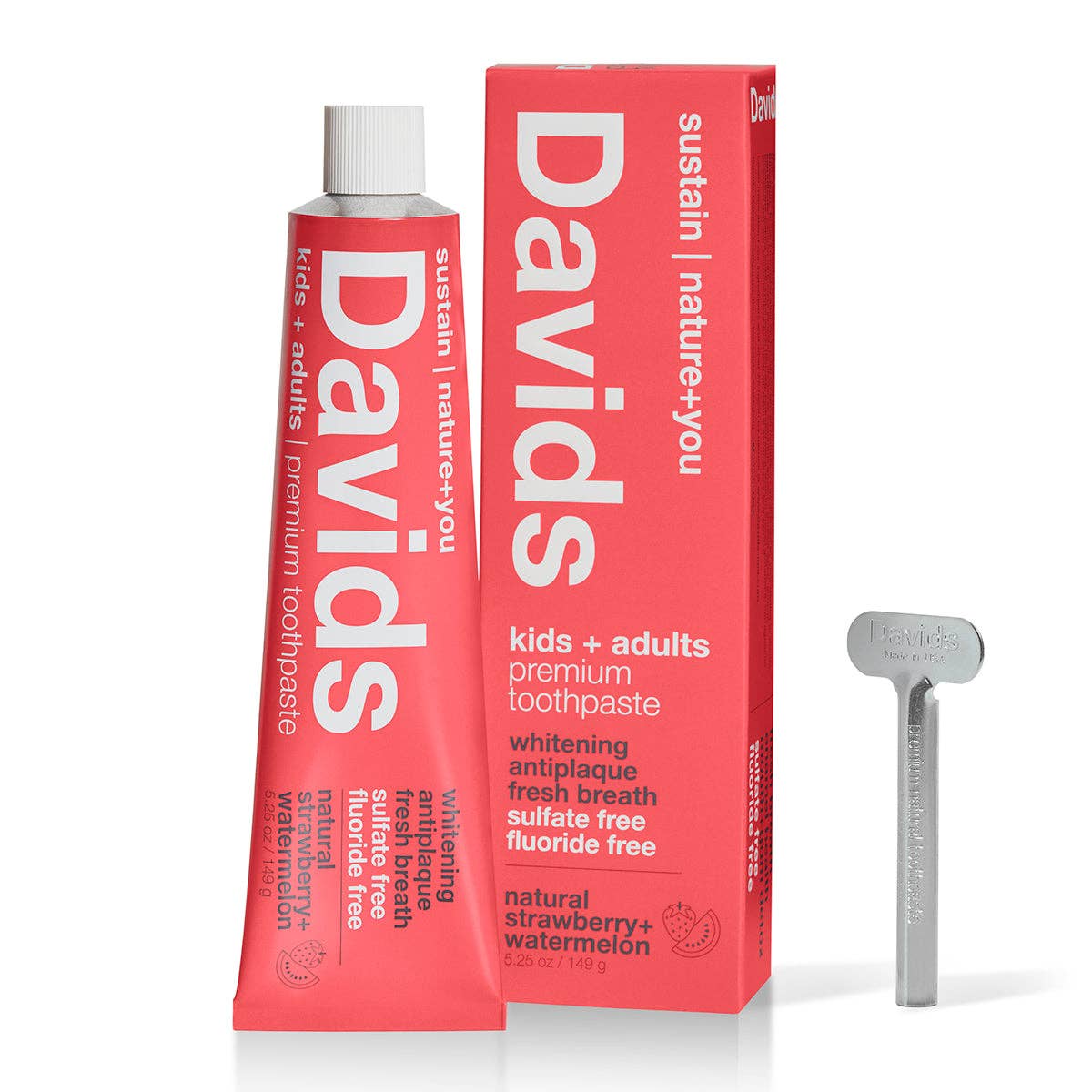 Davids Toothpaste Strawberry-Watermelon 5oz