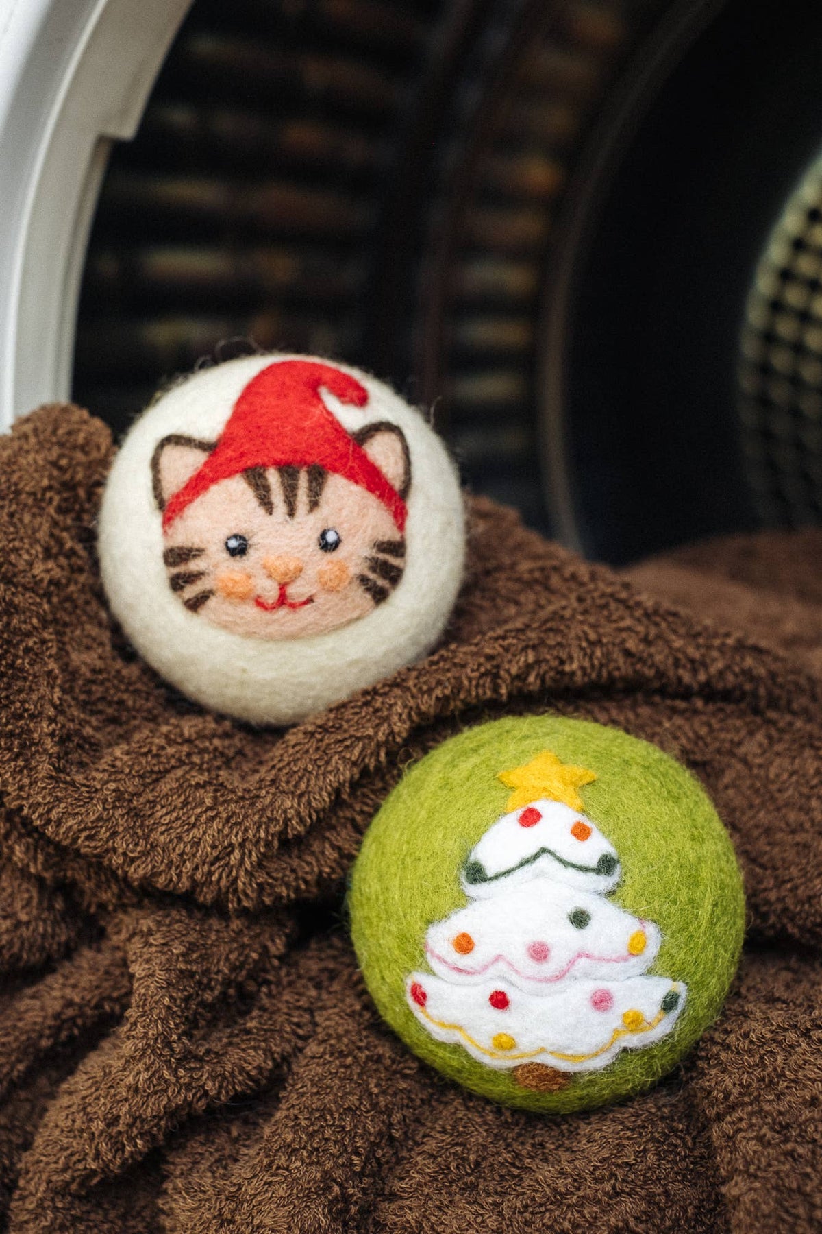 Holiday Dryer Balls Natural Wool