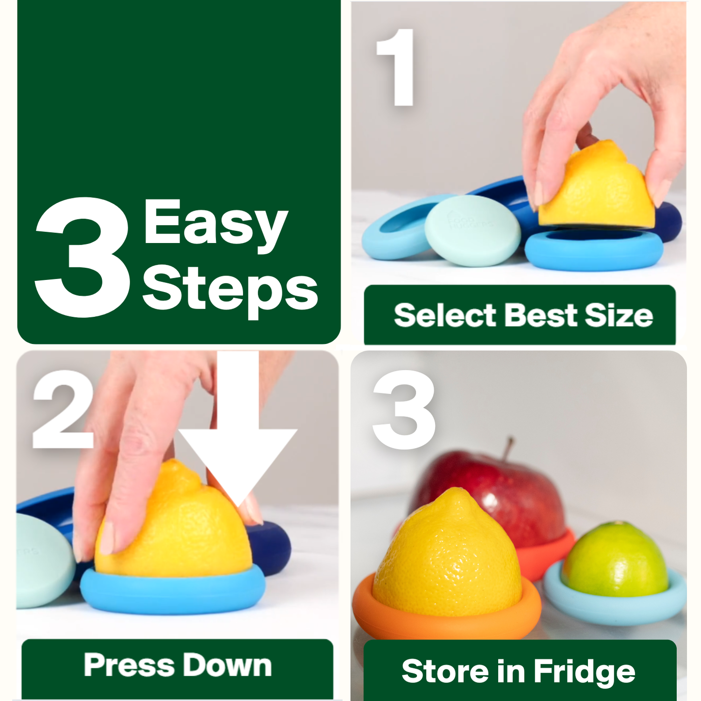 Ice Blue Food Huggers - Set of 5