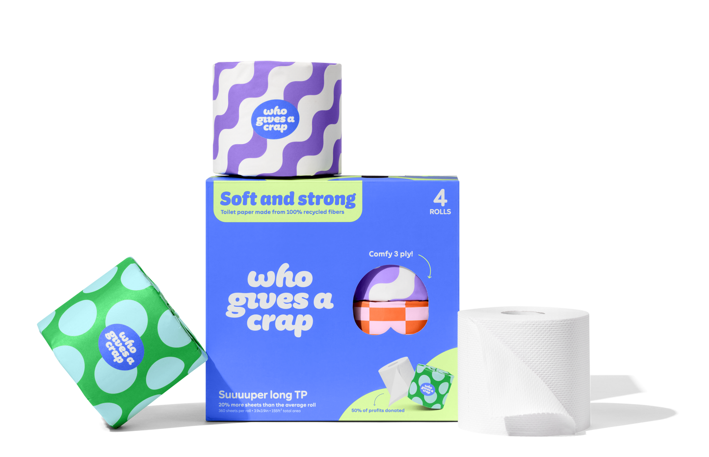 100% Recycled Toilet Paper (4 Pack)