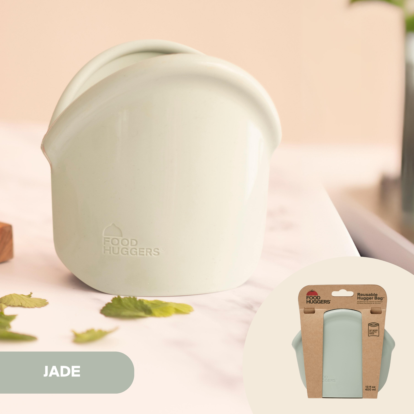 Reusable Silicone Storage Bag – Jade (400ml)