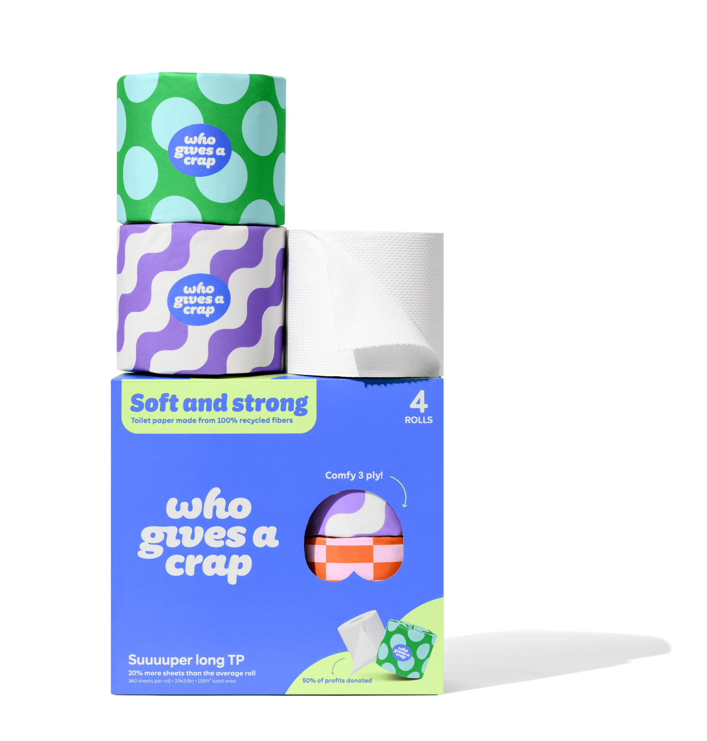 100% Recycled Toilet Paper (4 Pack)
