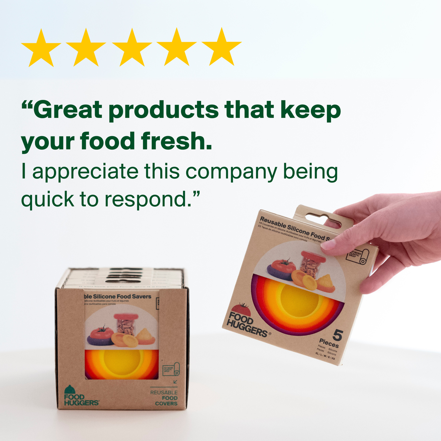 Ice Blue Food Huggers - Set of 5